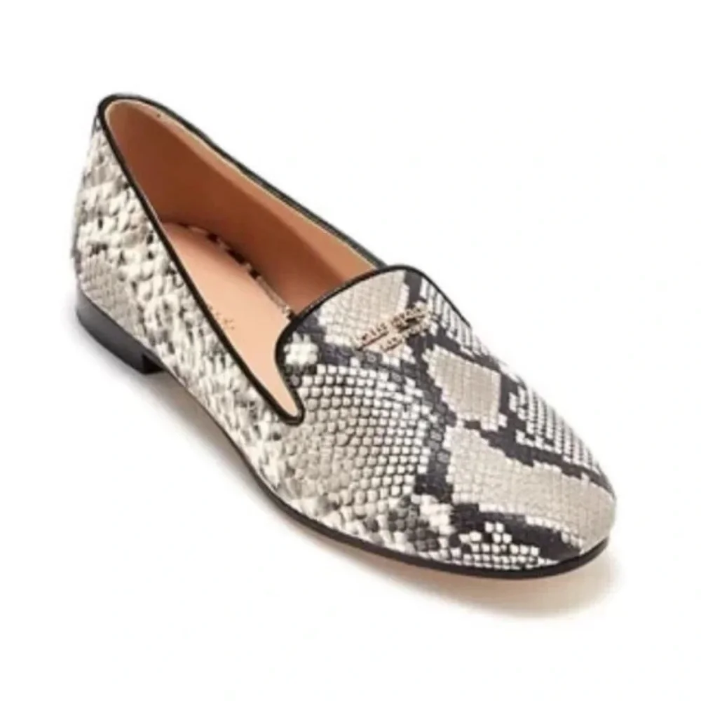 Kate Spade New York Grey Animal Print Torte Loafer Size 6B